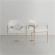 Meridian Furniture Madelyn Cream Vegan Leather Dining Chair (Set of 2)