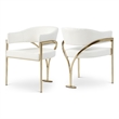 Meridian Furniture Madelyn Cream Vegan Leather Dining Chair (Set of 2)