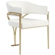 Meridian Furniture Madelyn Cream Vegan Leather Dining Chair (Set of 2)