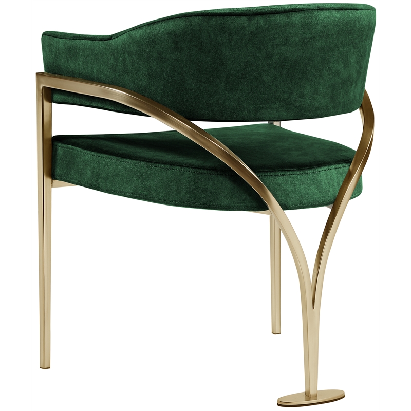 Meridian Furniture Madelyn Green Velvet Dining Chair (Set of 2)