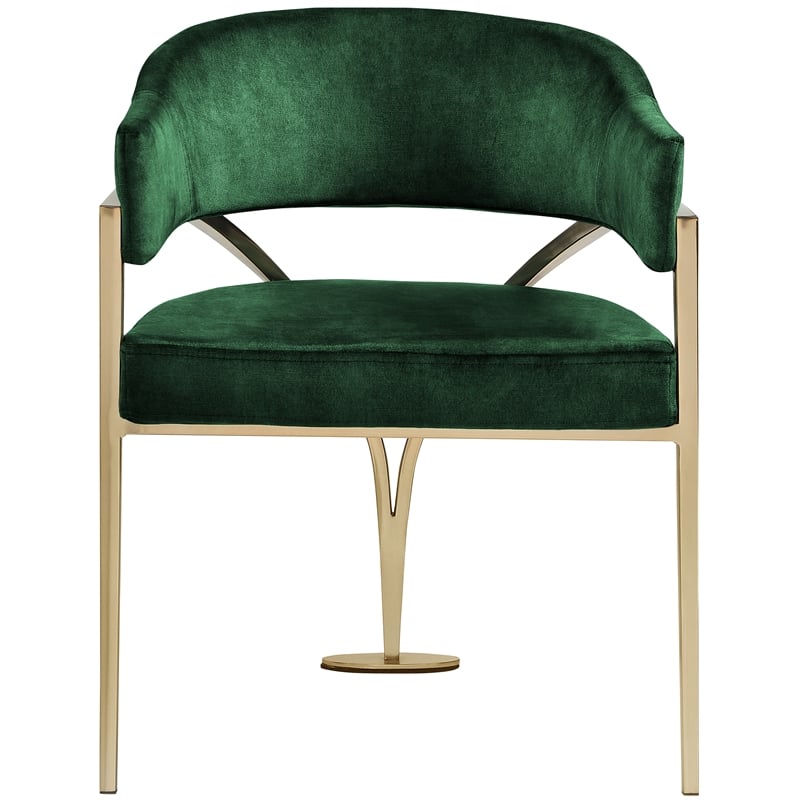 Meridian Furniture Madelyn Green Velvet Dining Chair (Set of 2)
