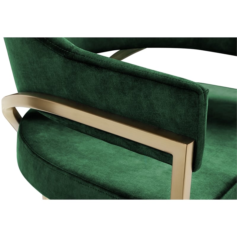 Meridian Furniture Madelyn Green Velvet Dining Chair (Set of 2)