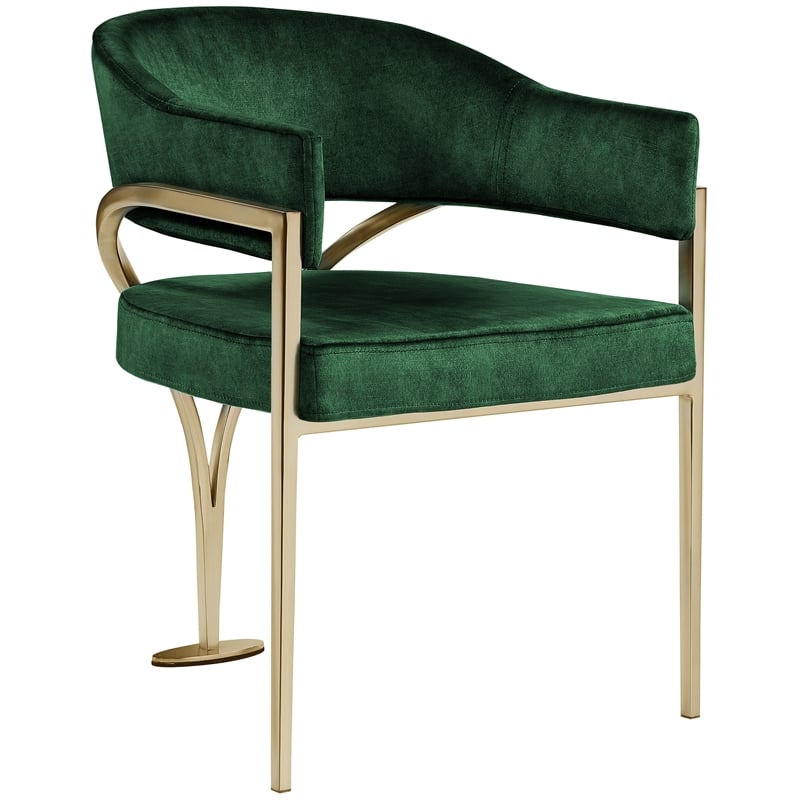 Meridian Furniture Madelyn Green Velvet Dining Chair (Set of 2)