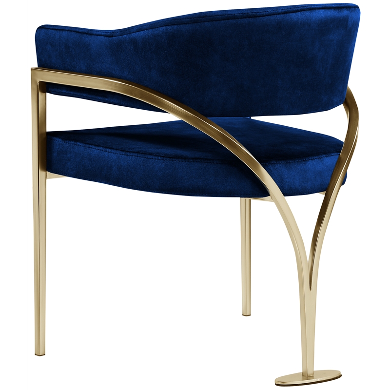 Meridian Furniture Madelyn Navy Velvet Dining Chair (Set of 2)