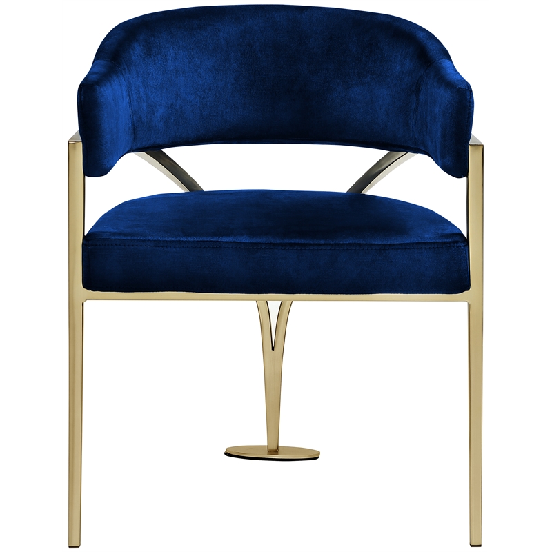 Meridian Furniture Madelyn Navy Velvet Dining Chair (Set of 2)