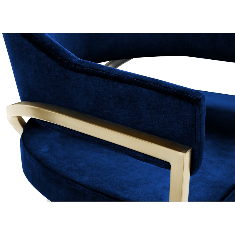 Meridian Furniture Madelyn Navy Velvet Dining Chair (Set of 2)