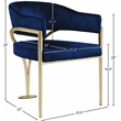 Meridian Furniture Madelyn Navy Velvet Dining Chair (Set of 2)