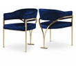 Meridian Furniture Madelyn Navy Velvet Dining Chair (Set of 2)