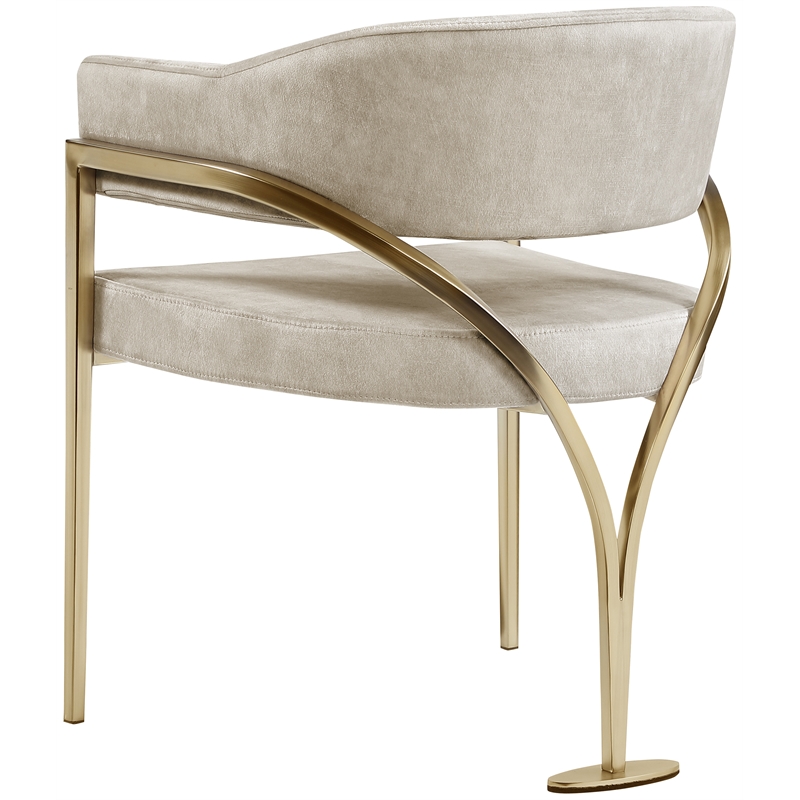 Meridian Furniture Madelyn Stone Velvet Dining Chair (Set of 2)