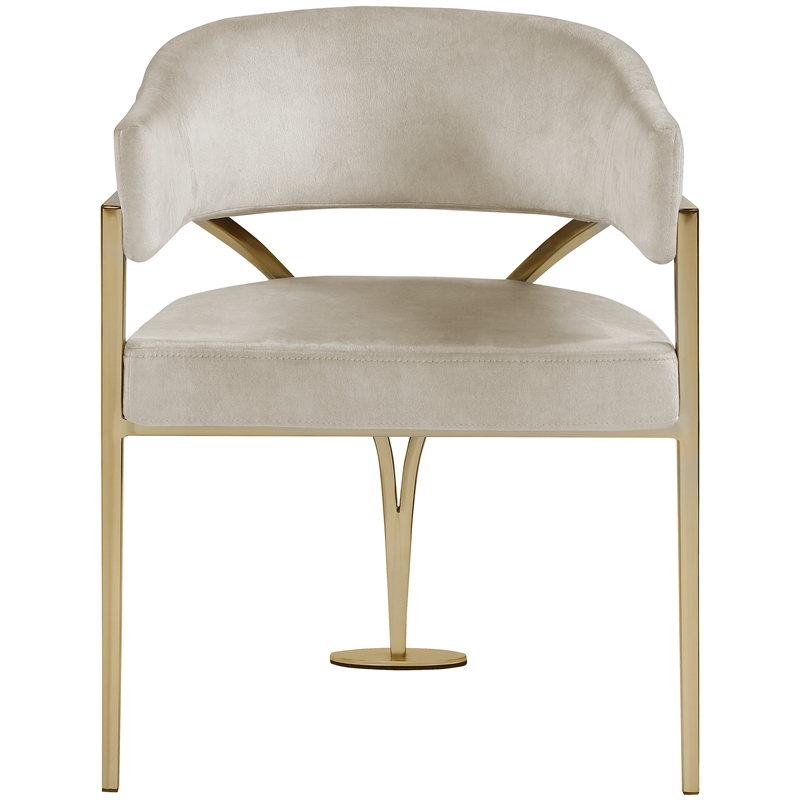 Meridian Furniture Madelyn Stone Velvet Dining Chair (Set of 2)