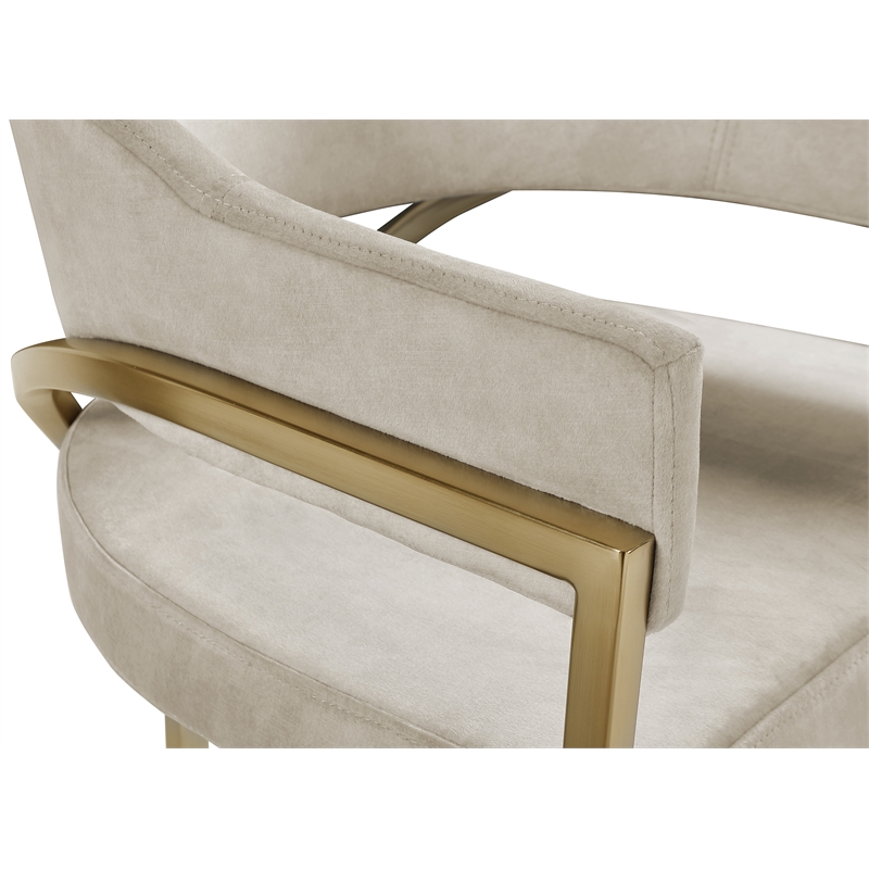Meridian Furniture Madelyn Stone Velvet Dining Chair (Set of 2)
