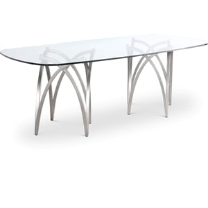 Meridian Furniture Madelyn Silver Dining Table