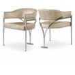 Meridian Furniture Madelyn Beige Velvet Dining Chair (Set of 2)