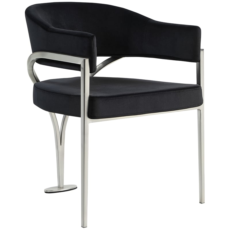 Meridian Furniture Madelyn Black Velvet Dining Chair (Set of 2)