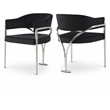 Meridian Furniture Madelyn Black Velvet Dining Chair (Set of 2)