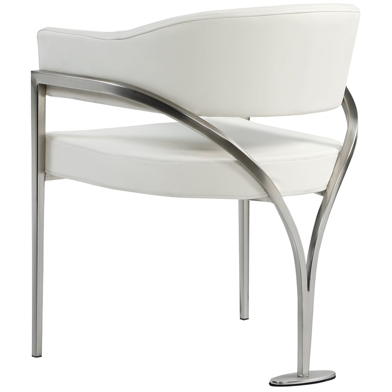 Meridian Furniture Madelyn Cream Vegan Leather Dining Chair (Set of 2)