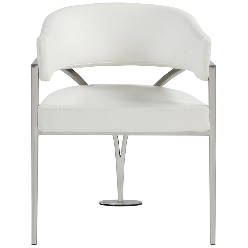Meridian Furniture Madelyn Cream Vegan Leather Dining Chair (Set of 2)