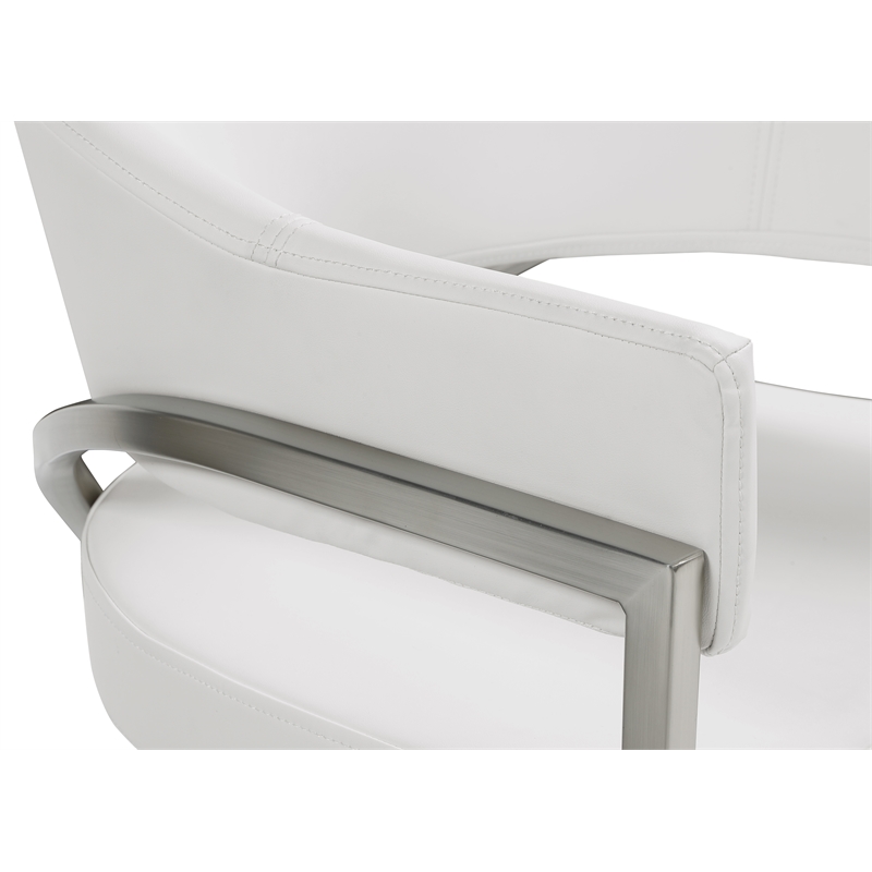 Meridian Furniture Madelyn Cream Vegan Leather Dining Chair (Set of 2)