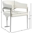 Meridian Furniture Madelyn Cream Vegan Leather Dining Chair (Set of 2)