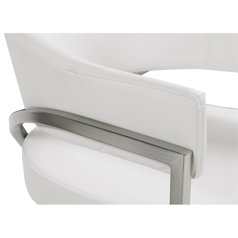 Meridian Furniture Madelyn Cream Vegan Leather Dining Chair (Set of 2)