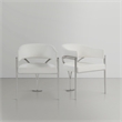 Meridian Furniture Madelyn Cream Vegan Leather Dining Chair (Set of 2)