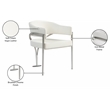 Meridian Furniture Madelyn Cream Vegan Leather Dining Chair (Set of 2)