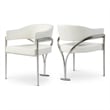 Meridian Furniture Madelyn Cream Vegan Leather Dining Chair (Set of 2)