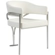 Meridian Furniture Madelyn Cream Vegan Leather Dining Chair (Set of 2)