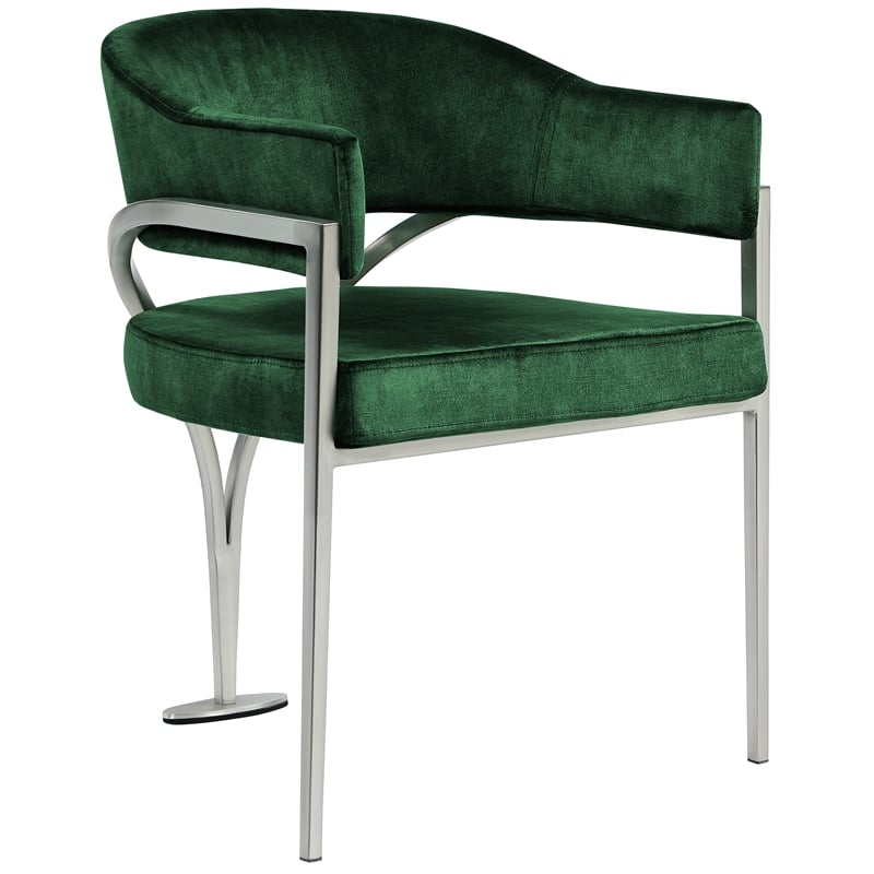 Meridian Furniture Madelyn Green Velvet Dining Chair (Set of 2)