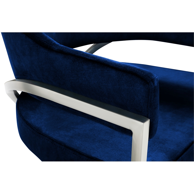 Meridian Furniture Madelyn Navy Velvet Dining Chair (Set of 2)
