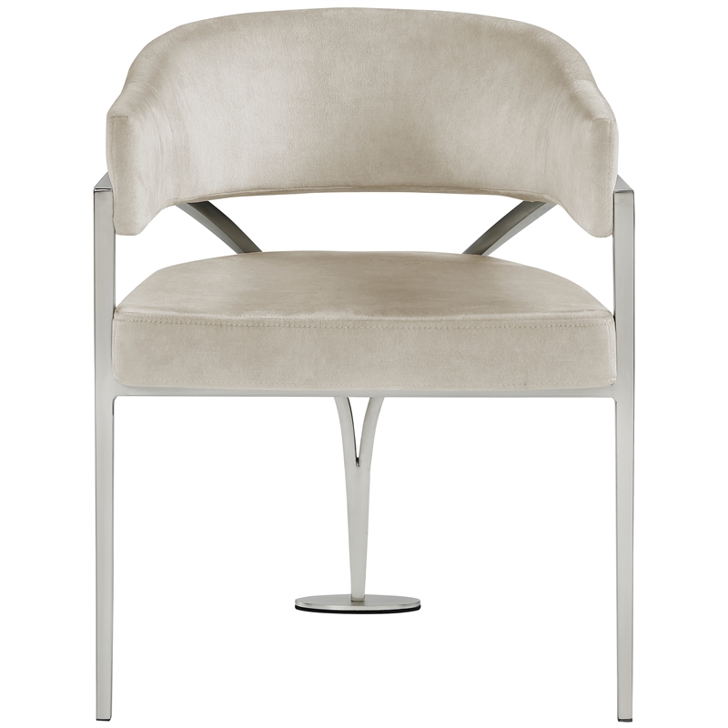 Meridian Furniture Madelyn Stone Velvet Dining Chair (Set of 2)