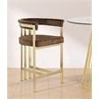 Meridian Furniture Marcello Brown Velvet Counter Stool (Set of 2)