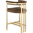Meridian Furniture Marcello Brown Velvet Counter Stool (Set of 2)