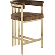 Meridian Furniture Marcello Brown Velvet Counter Stool (Set of 2)