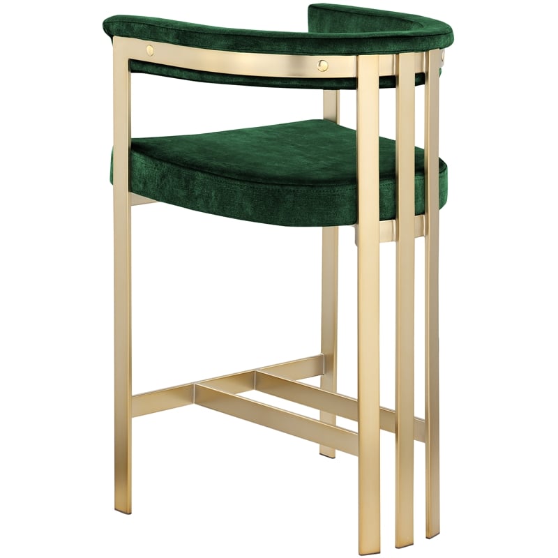 Meridian Furniture Marcello Green Velvet Counter Stool (Set of 2)