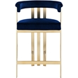 Meridian Furniture Marcello Navy Velvet Counter Stool (Set of 2)