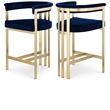 Meridian Furniture Marcello Navy Velvet Counter Stool (Set of 2)