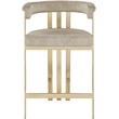 Meridian Furniture Marcello Stone Velvet Counter Stool (Set of 2)