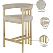 Meridian Furniture Marcello Stone Velvet Counter Stool (Set of 2)
