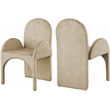 Meridian Furniture Summer Beige Velvet Dining Arm Chair (Set of 2)