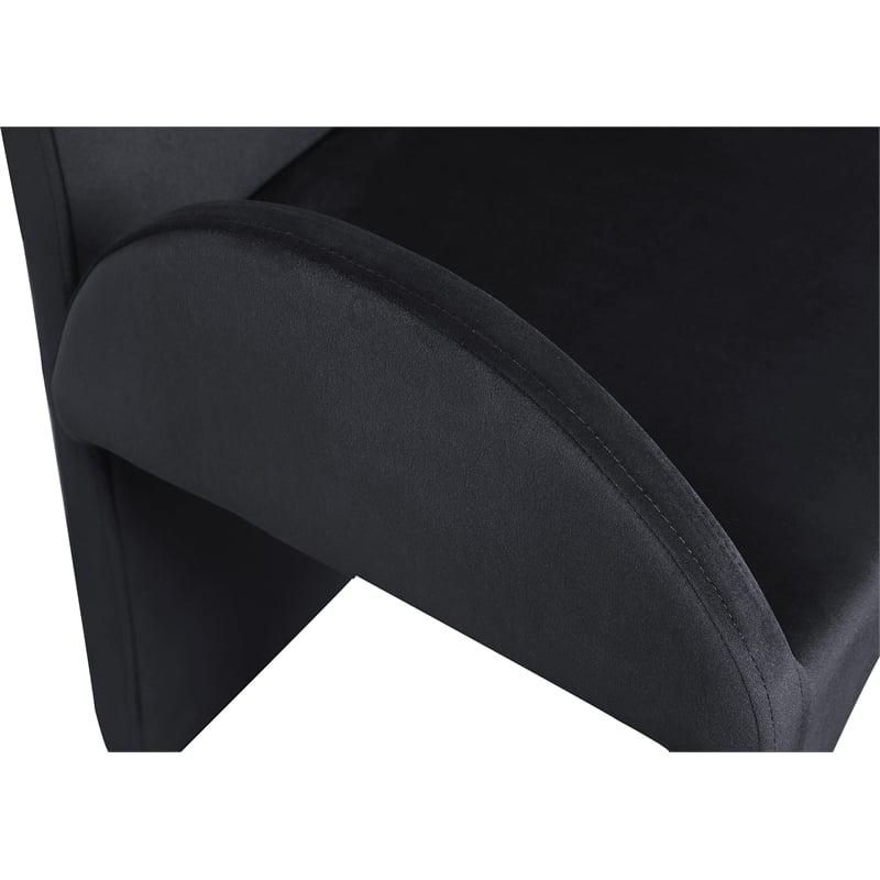 Meridian Furniture Summer Black Velvet Dining Arm Chair (Set of 2)