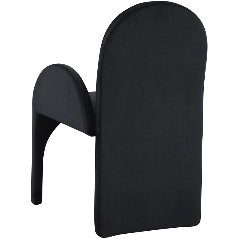 Meridian Furniture Summer Black Velvet Dining Arm Chair (Set of 2)