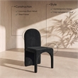 Meridian Furniture Summer Black Velvet Dining Side Chair (Set of 2)