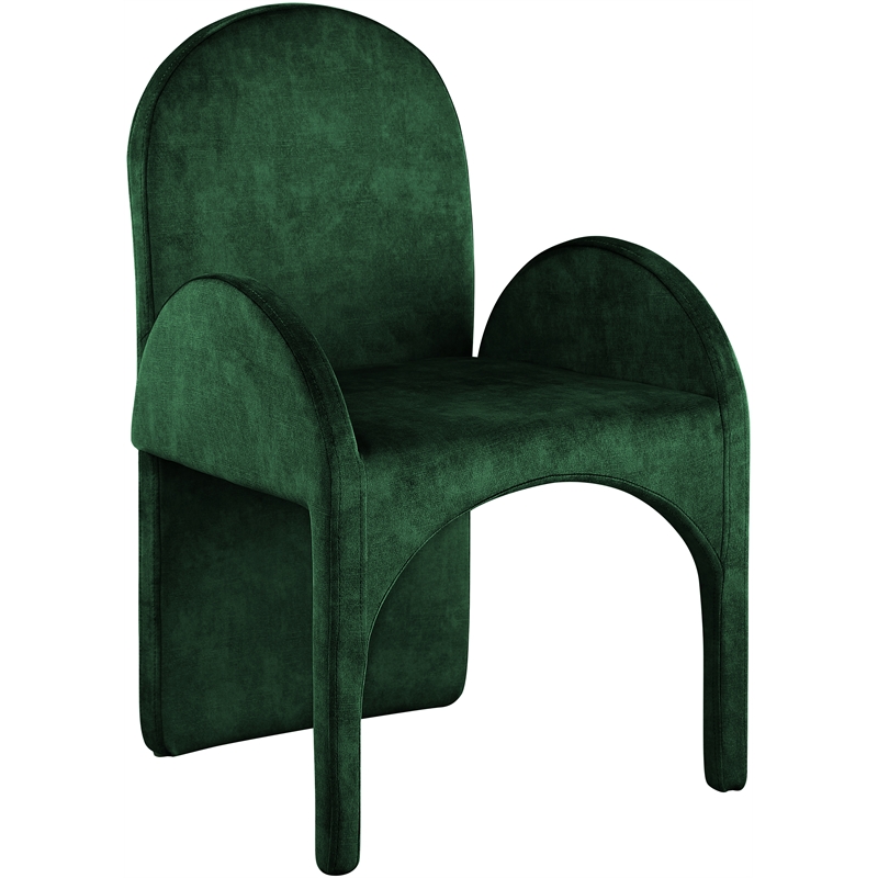 Meridian Furniture Summer Green Velvet Dining Arm Chair (Set of 2)