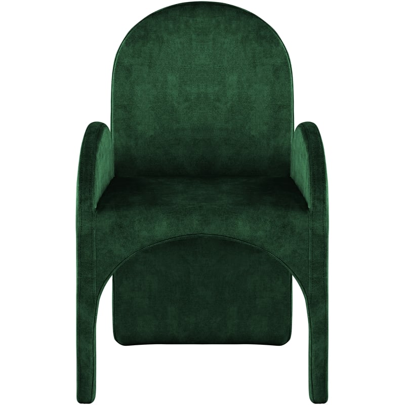 Meridian Furniture Summer Green Velvet Dining Arm Chair (Set of 2)