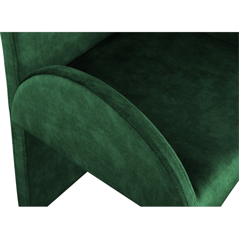 Meridian Furniture Summer Green Velvet Dining Arm Chair (Set of 2)