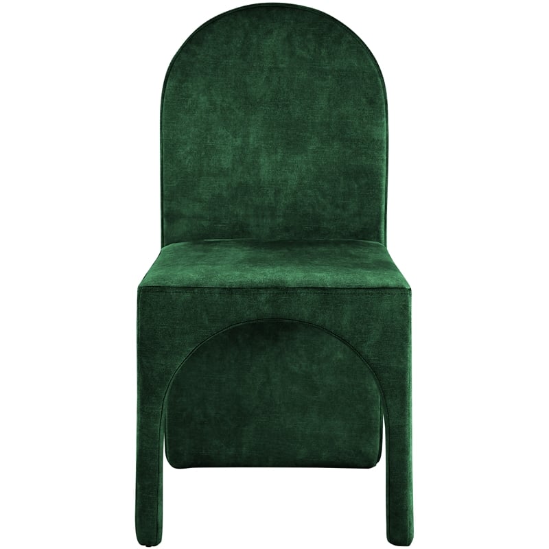 Meridian Furniture Summer Green Velvet Dining Side Chair (Set of 2)