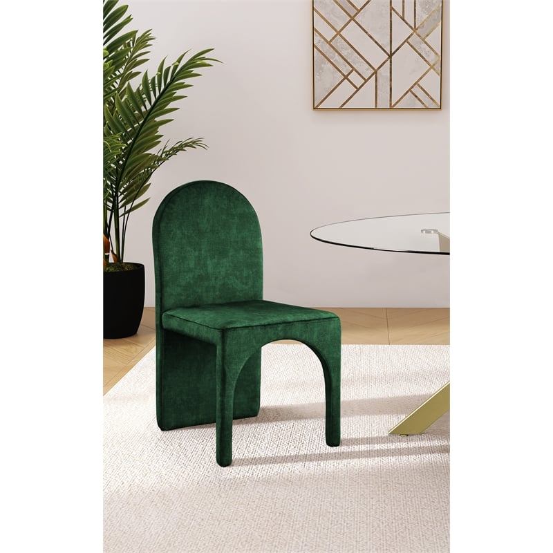 Meridian Furniture Summer Green Velvet Dining Side Chair (Set of 2)