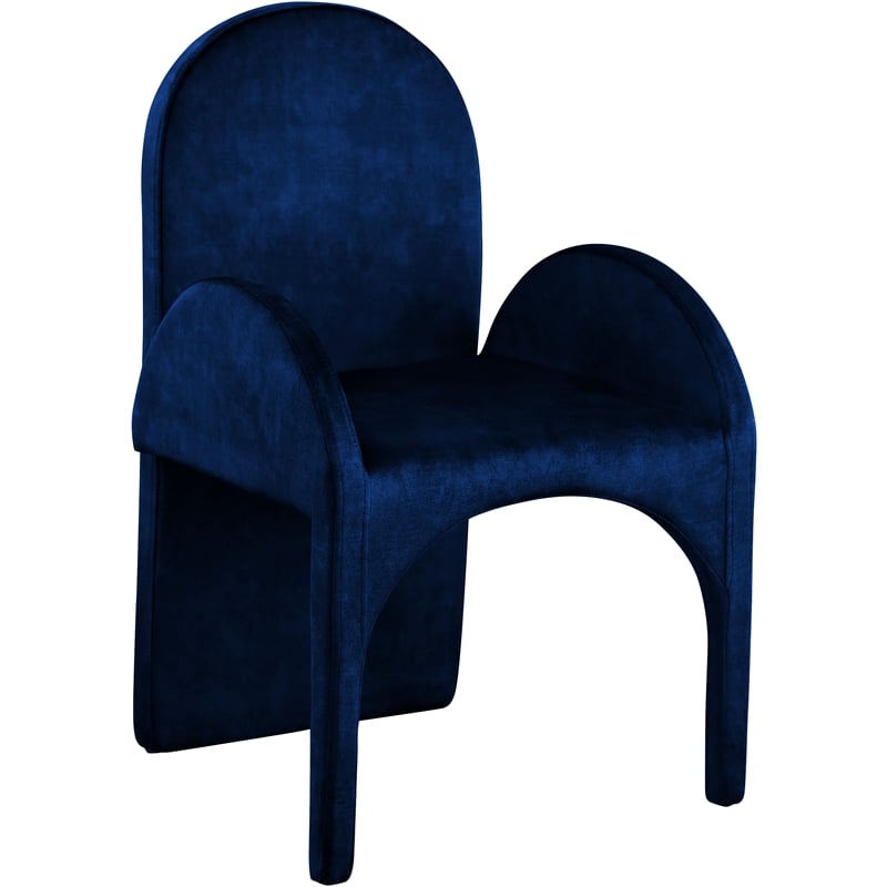 Meridian Furniture Summer Navy Velvet Dining Arm Chair (Set of 2)