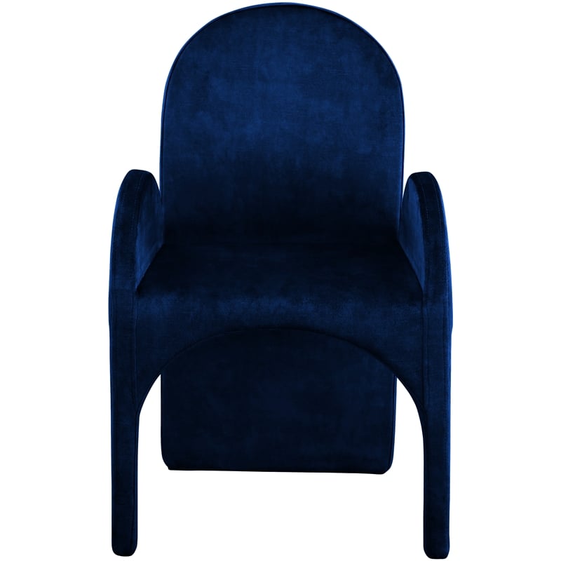 Meridian Furniture Summer Navy Velvet Dining Arm Chair (Set of 2)